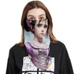 Cute Adorable Victorian Gothic Girl 18 Face Covering Bandana (Triangle)