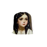 Victorian Girl With Long Black Hair 7 Drawstring Pouch (Small)