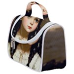 Victorian Girl With Long Black Hair 7 Satchel Handbag