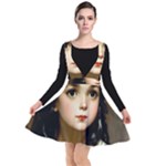 Victorian Girl With Long Black Hair 7 Plunge Pinafore Dress