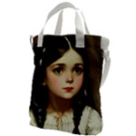 Victorian Girl With Long Black Hair 7 Canvas Messenger Bag