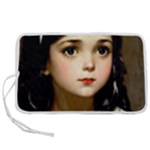 Victorian Girl With Long Black Hair 7 Pen Storage Case (M)