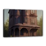 Victorian House In The Lake By The Woods Canvas 18  x 12  (Stretched)