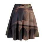 Victorian House In The Lake By The Woods High Waist Skirt
