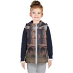 Victorian House In The Lake By The Woods Kids  Hooded Puffer Vest