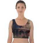 Victorian House In The Lake By The Woods Velvet Crop Top