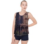 Victorian House In The Lake By The Woods Bubble Hem Chiffon Tank Top