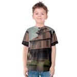 Victorian House In The Oregon Woods Kids  Cotton Tee