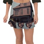 Victorian House In The Oregon Woods Fishtail Mini Chiffon Skirt