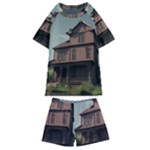 Victorian House In The Oregon Woods Kids  Swim Tee and Shorts Set