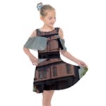 Victorian House In The Oregon Woods Kids  Shoulder Cutout Chiffon Dress