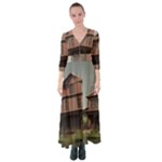 Victorian House In The Oregon Woods Button Up Maxi Dress