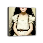 Victorian Girl Holding Napkin Mini Canvas 4  x 4  (Stretched)