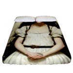 Victorian Girl Holding Napkin Fitted Sheet (Queen Size)