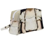 Victorian Girl Holding Napkin Wristlet Pouch Bag (Large)