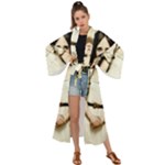 Victorian Girl Holding Napkin Maxi Kimono