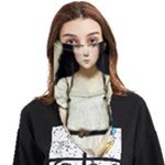 Victorian Girl Holding Napkin Face Covering Bandana (Triangle)