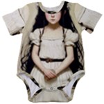 Victorian Girl Holding Napkin Baby Short Sleeve Bodysuit