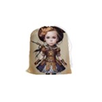 Cute Adorable Victorian Steampunk Girl 4 Drawstring Pouch (Small)