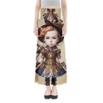 Cute Adorable Victorian Steampunk Girl 4 Full Length Maxi Skirt