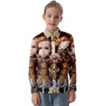 Cute Adorable Victorian Steampunk Girl 4 Kids  Long Sleeve Shirt