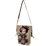 Cute Adorable Victorian Steampunk Girl 4 Folding Shoulder Bag