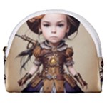 Cute Adorable Victorian Steampunk Girl 4 Horseshoe Style Canvas Pouch