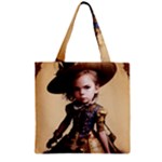 Cute Adorable Victorian Steampunk Girl 2 Zipper Grocery Tote Bag