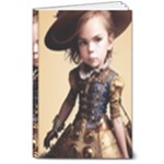 Cute Adorable Victorian Steampunk Girl 2 8  x 10  Hardcover Notebook