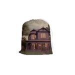 Victorian House In The Woods At Dusk Drawstring Pouch (Small)