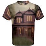 Victorian House In The Woods At Dusk Men s Cotton Tee