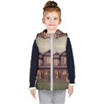 Victorian House In The Woods At Dusk Kids  Hooded Puffer Vest