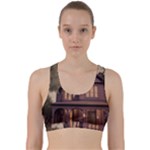 Victorian House In The Woods At Dusk Back Weave Sports Bra
