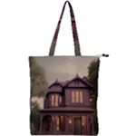 Victorian House In The Woods At Dusk Double Zip Up Tote Bag