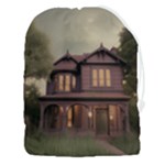 Victorian House In The Woods At Dusk Drawstring Pouch (3XL)