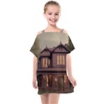 Victorian House In The Woods At Dusk Kids  One Piece Chiffon Dress