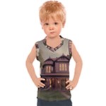 Victorian House In The Woods At Dusk Kids  Sport Tank Top