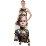 Cute Adorable Victorian Steampunk Girl 3 Chiffon Mesh Boho Maxi Dress