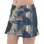 White Victorian House In The Woods With Rose Bushes Classic Tennis Skirt