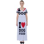 I love dog food High Waist Short Sleeve Maxi Dress