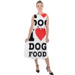 I love dog food Midi Tie-Back Chiffon Dress