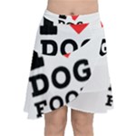 I love dog food Chiffon Wrap Front Skirt