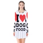 I love dog food Long Sleeve V-neck Flare Dress