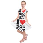 I love dog food Kids  Short Sleeve Dress