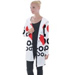 I love dog food Longline Hooded Cardigan