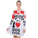 I love dog food Long Sleeve Panel Dress