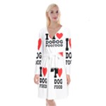 I love dog food Long Sleeve Velvet Front Wrap Dress