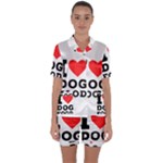 I love dog food Satin Short Sleeve Pajamas Set