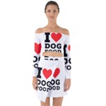 I love dog food Off Shoulder Top with Skirt Set