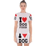 I love dog food Drop Hem Mini Chiffon Dress